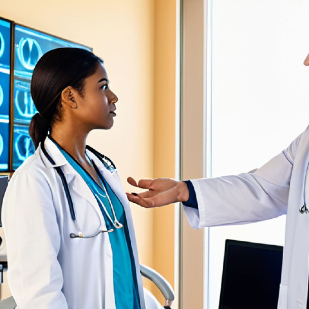 **

A diverse team of doctors and AI developers collaboratively analyzing data on a large screen in a brightly lit hospital room. The screen displays an explainable AI interface with highlighted factors influencing a diagnosis. The scene emphasizes the human element with doctors attentively discussing the AI's insights and making collaborative decisions, showcasing ethical AI implementation in healthcare.

**